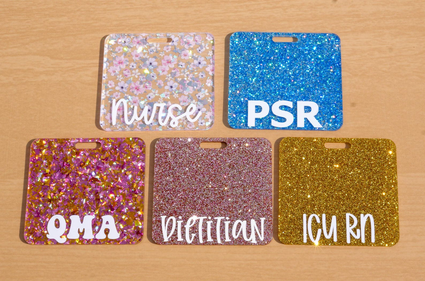 XL Glitter Badge Buddy (Vinyl Letters)