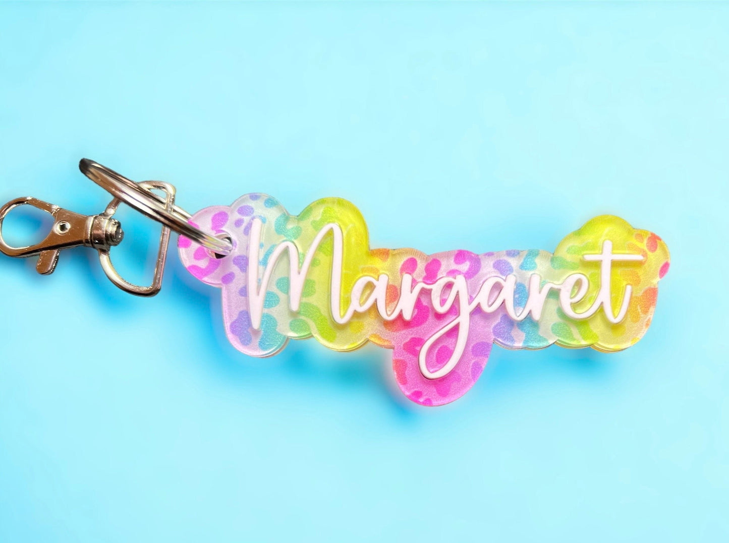 Custom Acrylic Name Backpack Diaper Bag Luggage Keychain Tag