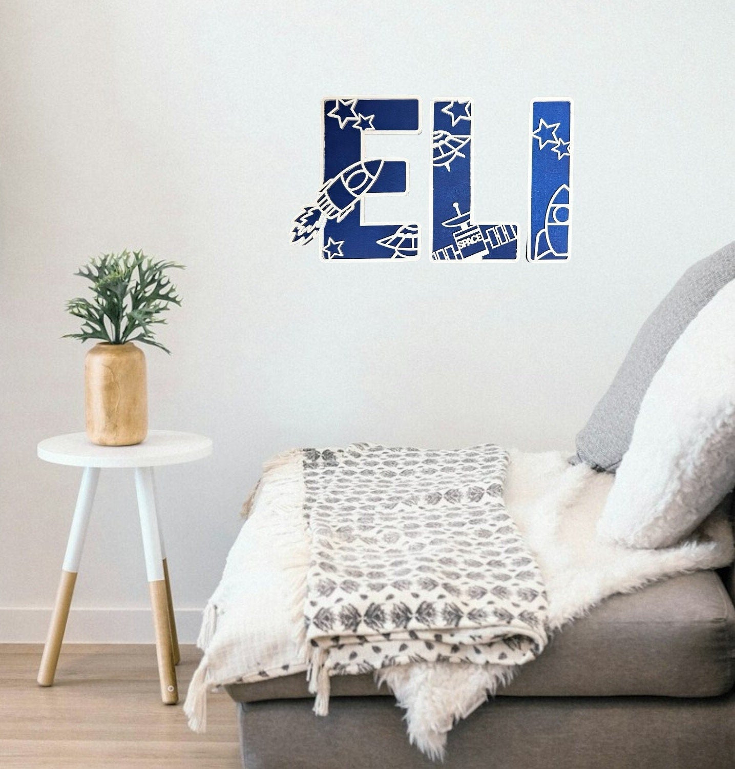 Personalized Space Design Acrylic Name Letters for Kids Room