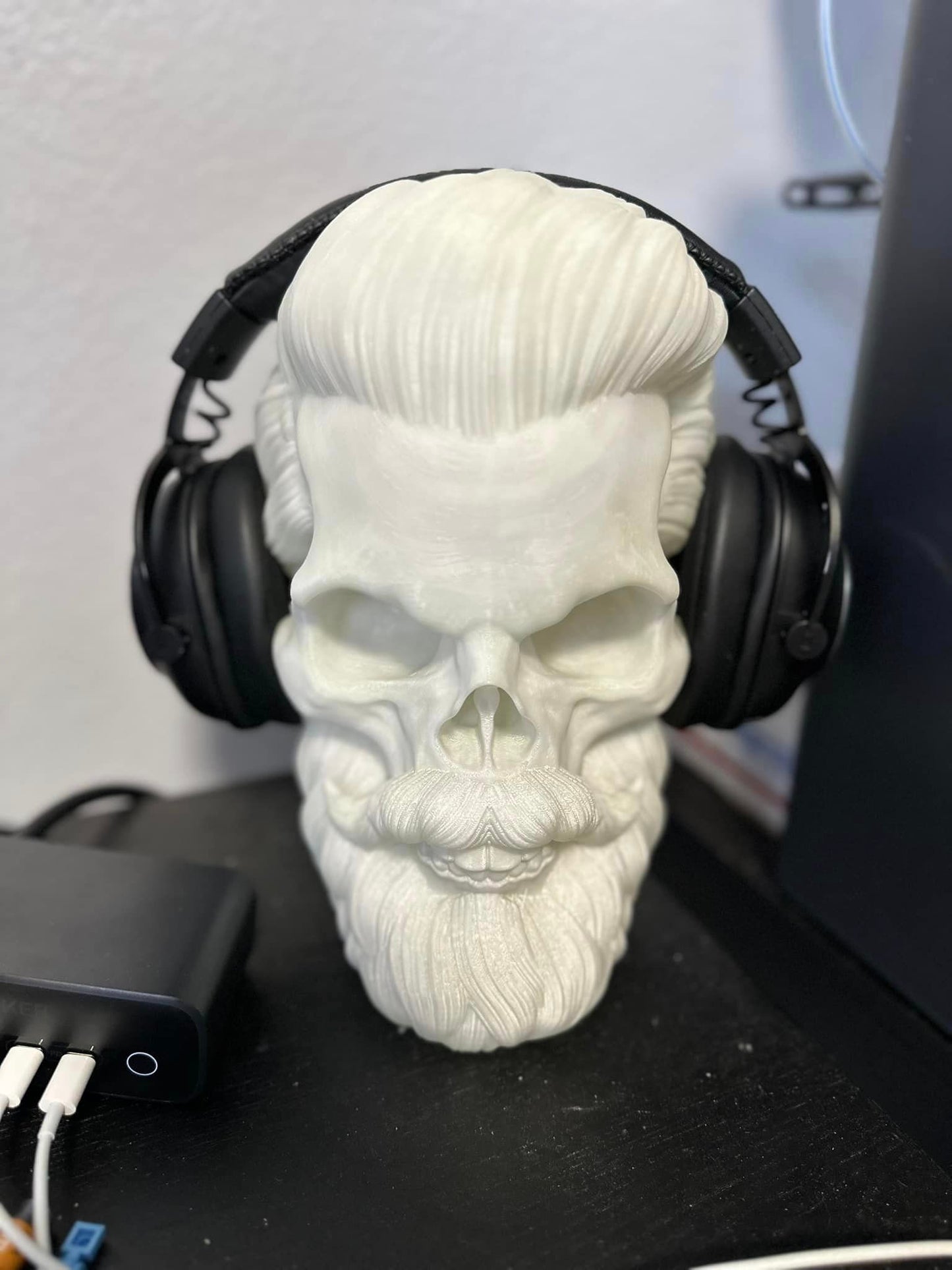 3D Printed Bearded Skull Display
