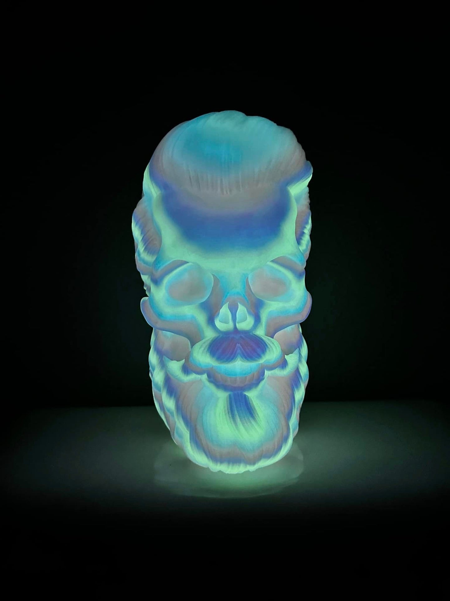 3D Printed Bearded Skull Display