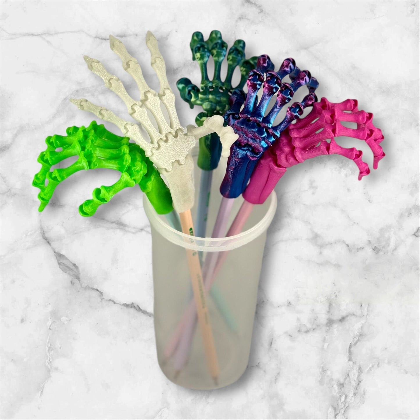 3D Articulated Glow Skeleton Hand Pencil Toy Accessory