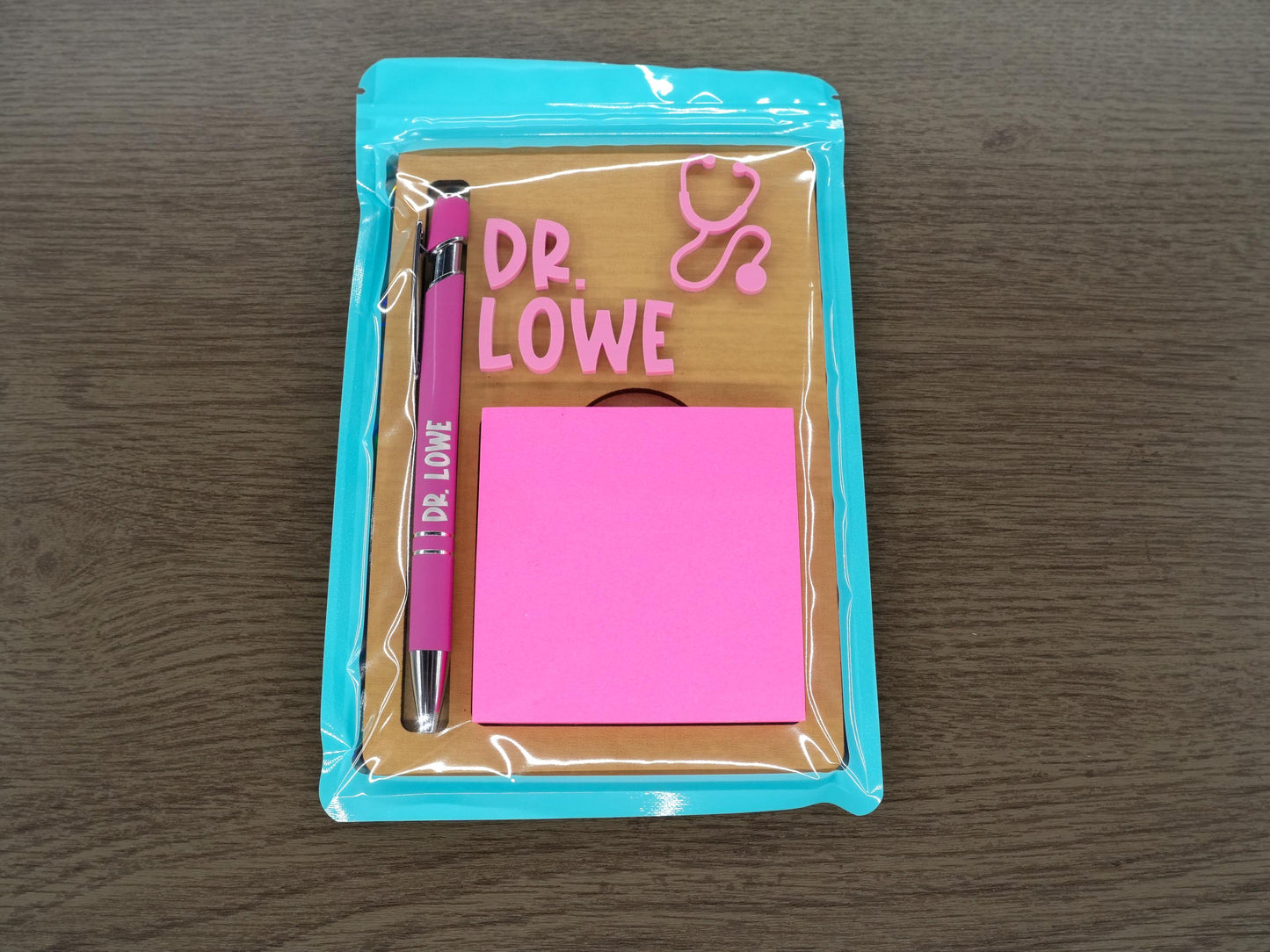 Doctor Gift | Sticky Note Holder for Medical Office | Personalized Healthcare Appreciation Desk Decor