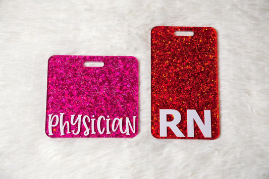 Glitter Badge Buddy (Vinyl Letters)