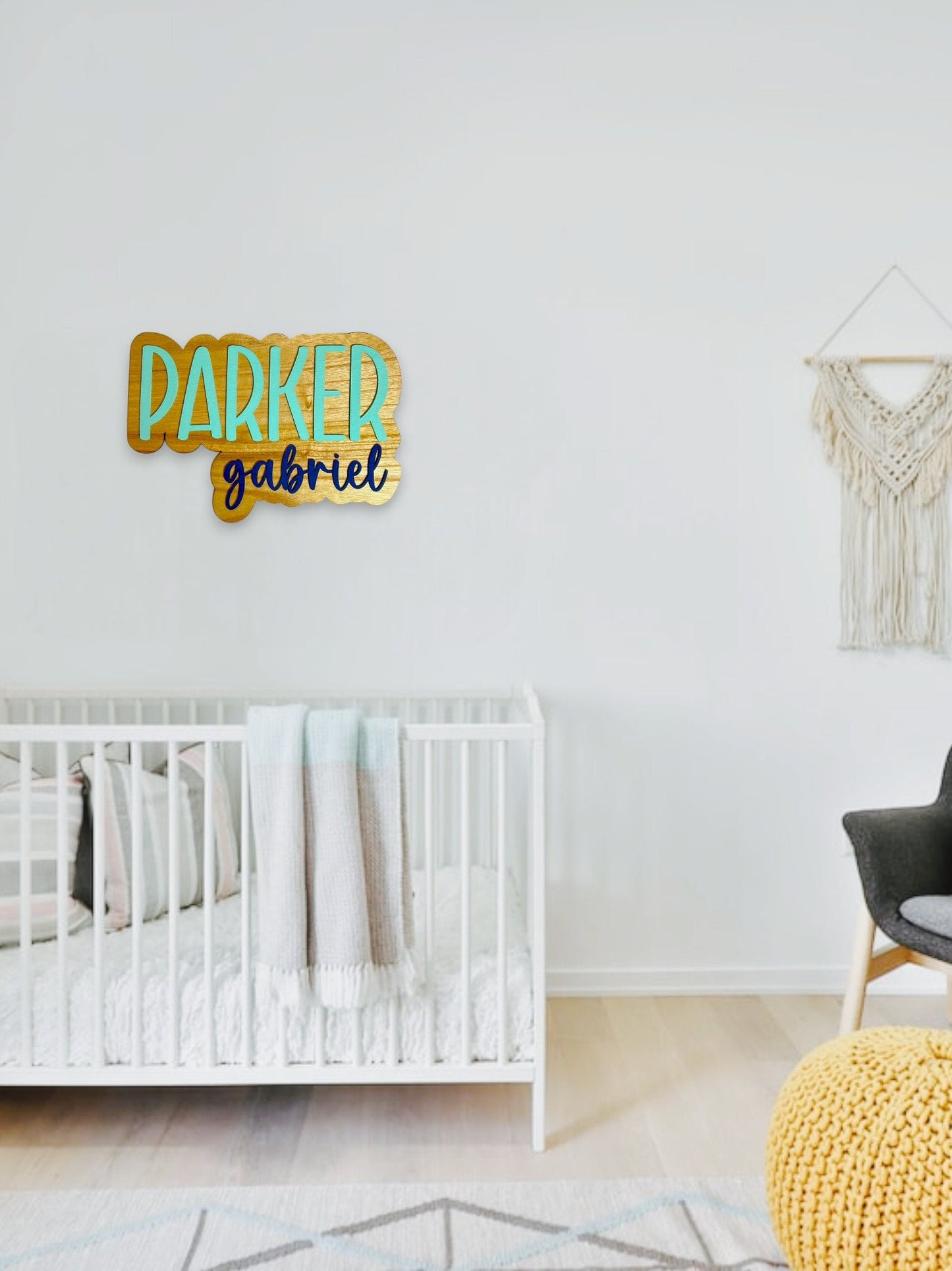 Custom Wooden Nursery Decor: Personalized Name Sign