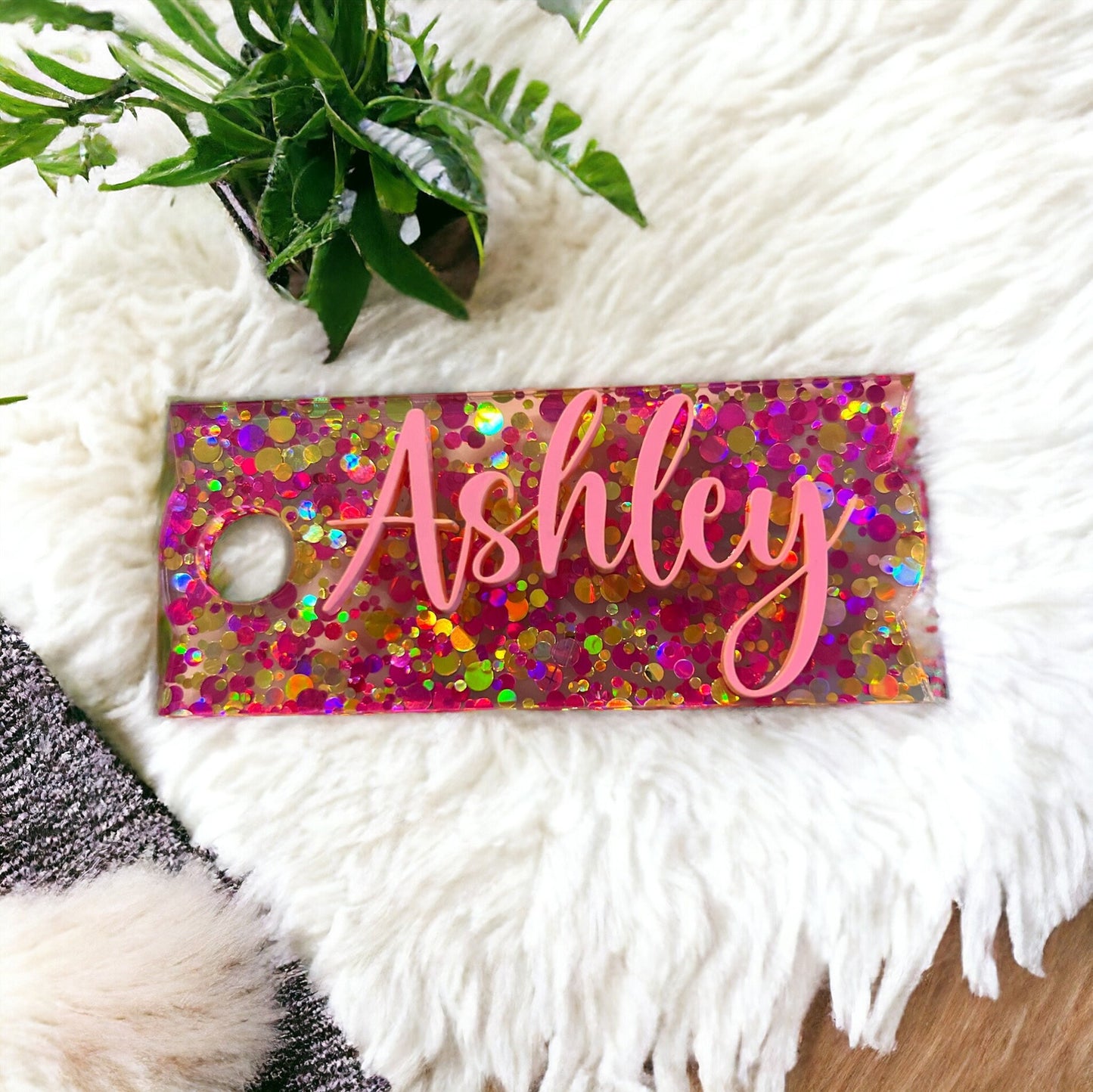 Custom Acrylic Name Tag for Stanley Tumbler, Personalized Cup Topper