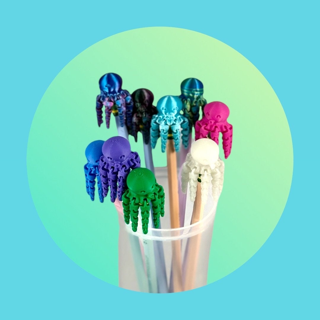 Whimsical Octopus Pencil Topper: Fun Desk and School Gift
