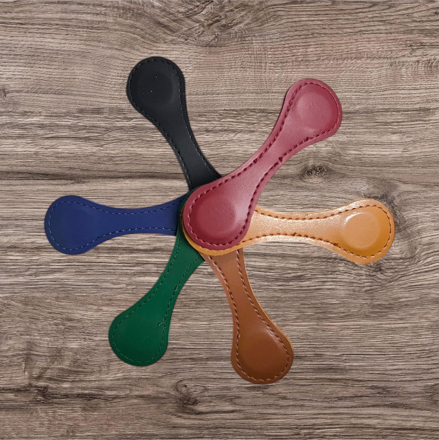 Personalized Leather Magnetic Bookmark: Engraved Initial Book Accessory