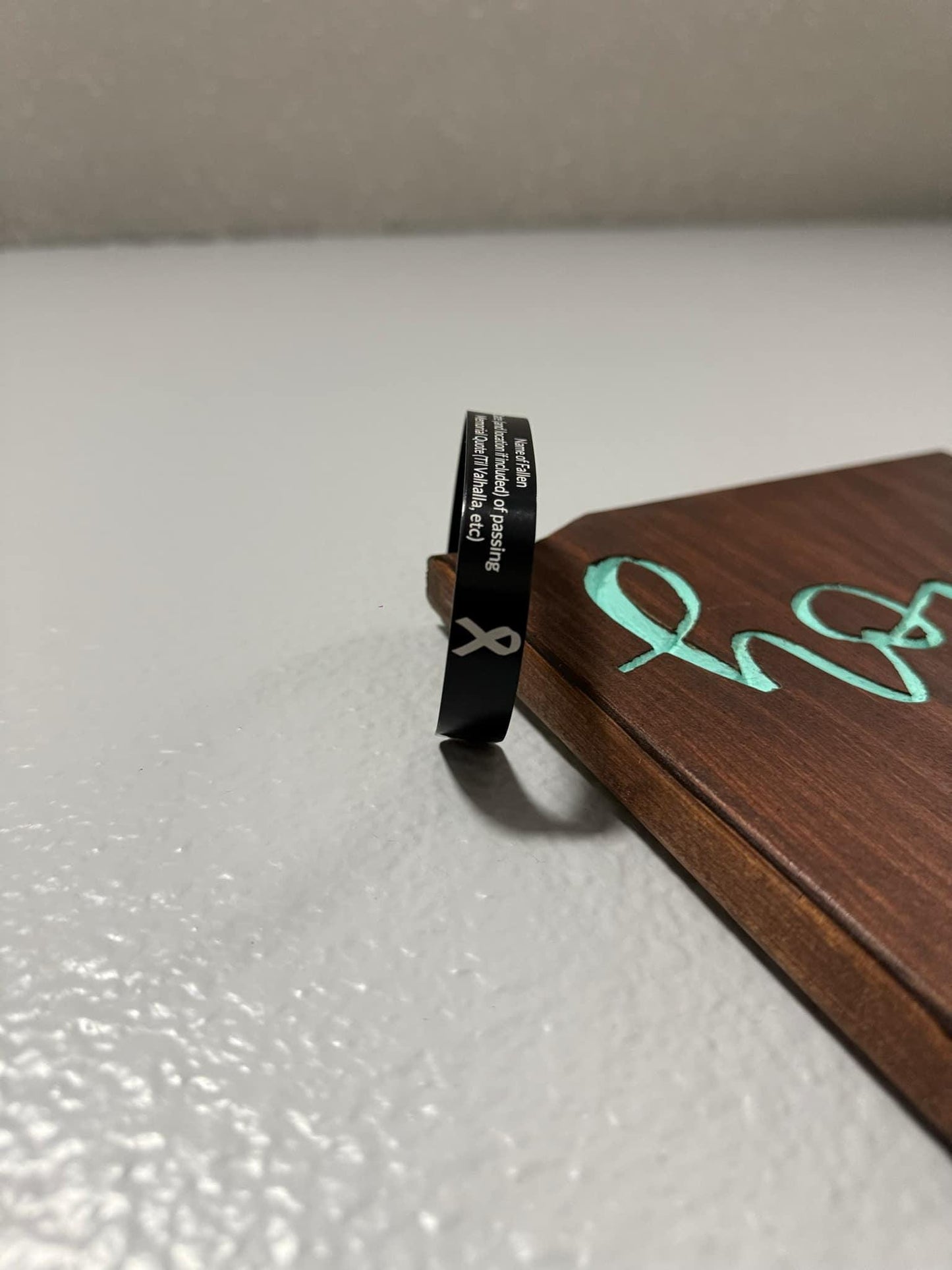 Custom Military Memorial Bracelet: Engraved American Flag, KIA Remembrance Gift