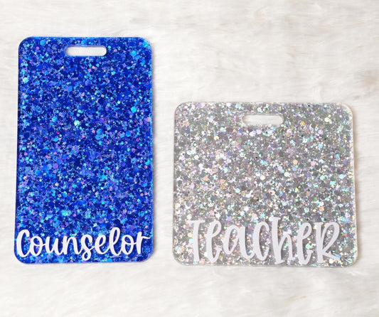 Custom Acrylic Badge Buddy: Personalized Teacher, Nurse ID Tag
