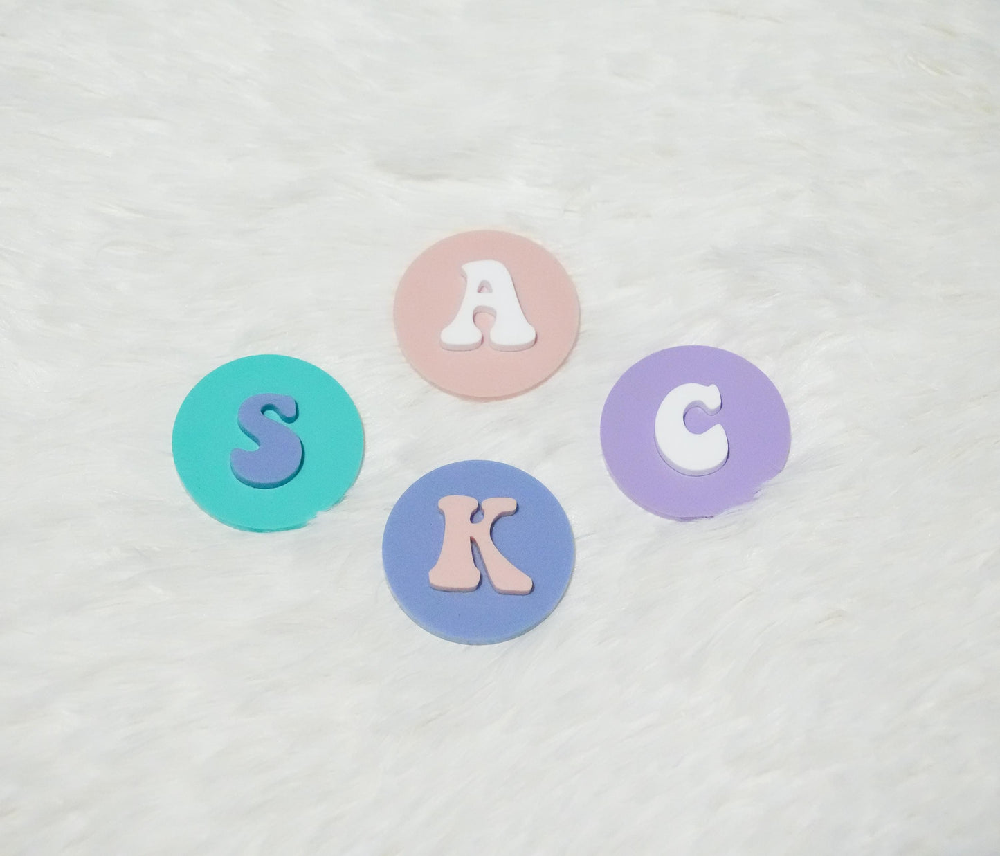 Custom Acrylic Initial Badge Reel: Retractable ID Holder
