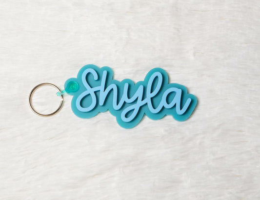 Personalized Acrylic Name Keychain: Retro Backpack Tag