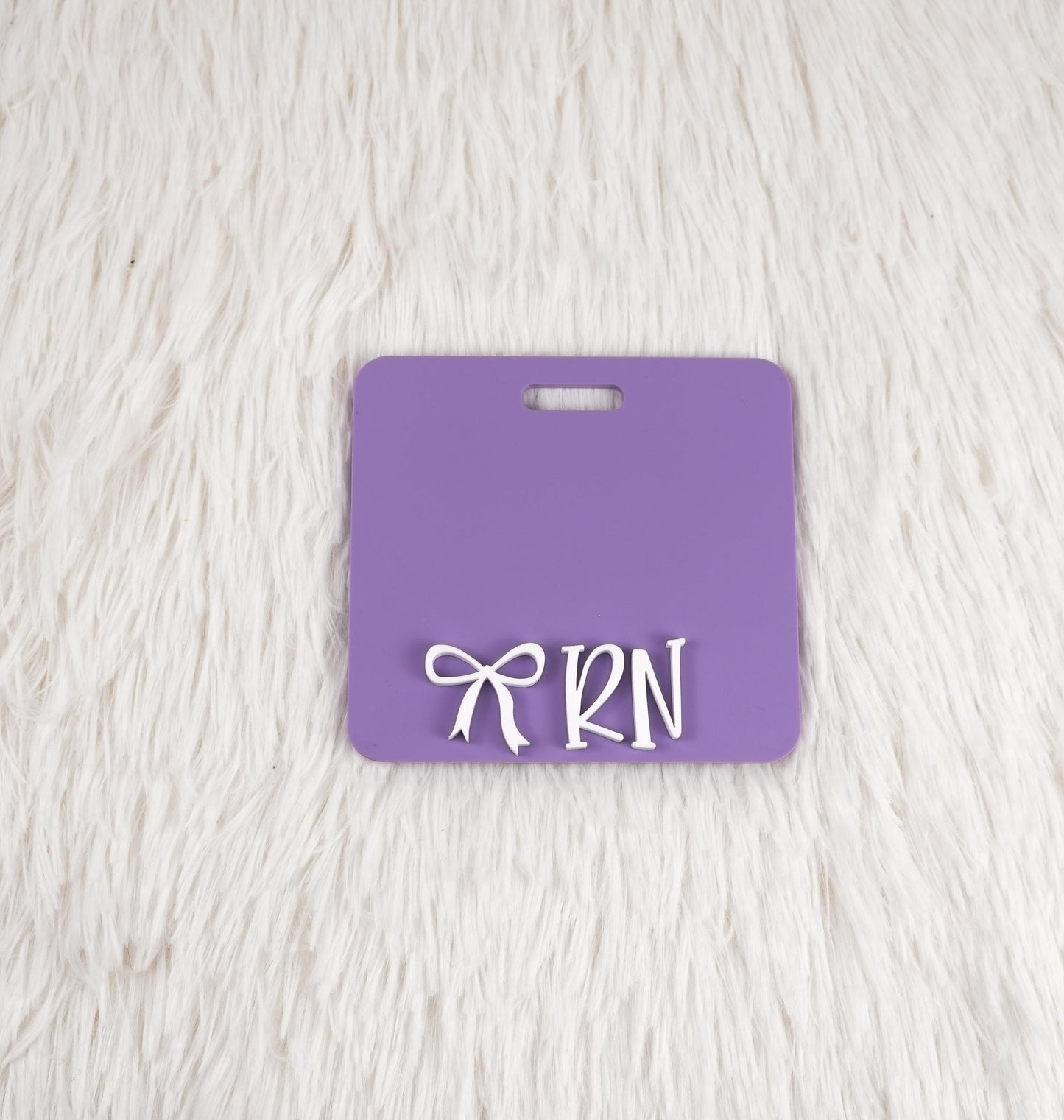 Personalized Bow Badge Buddy: Acrylic RN Nurse Gift