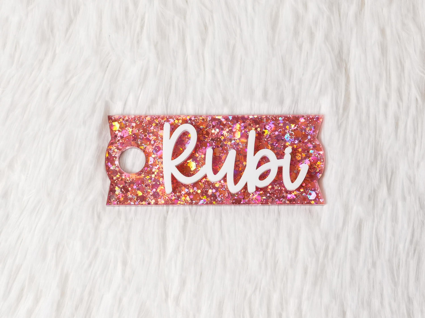 Personalized Acrylic Tumbler Name Tag: 30/40 oz Flowstate Lids
