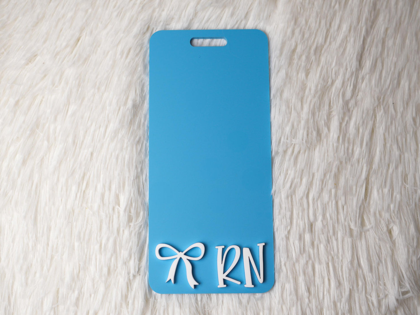 Personalized Bow Badge Buddy: Acrylic RN Nurse Gift
