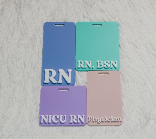 Personalized Acrylic Badge Buddy: RN Nurse Gift