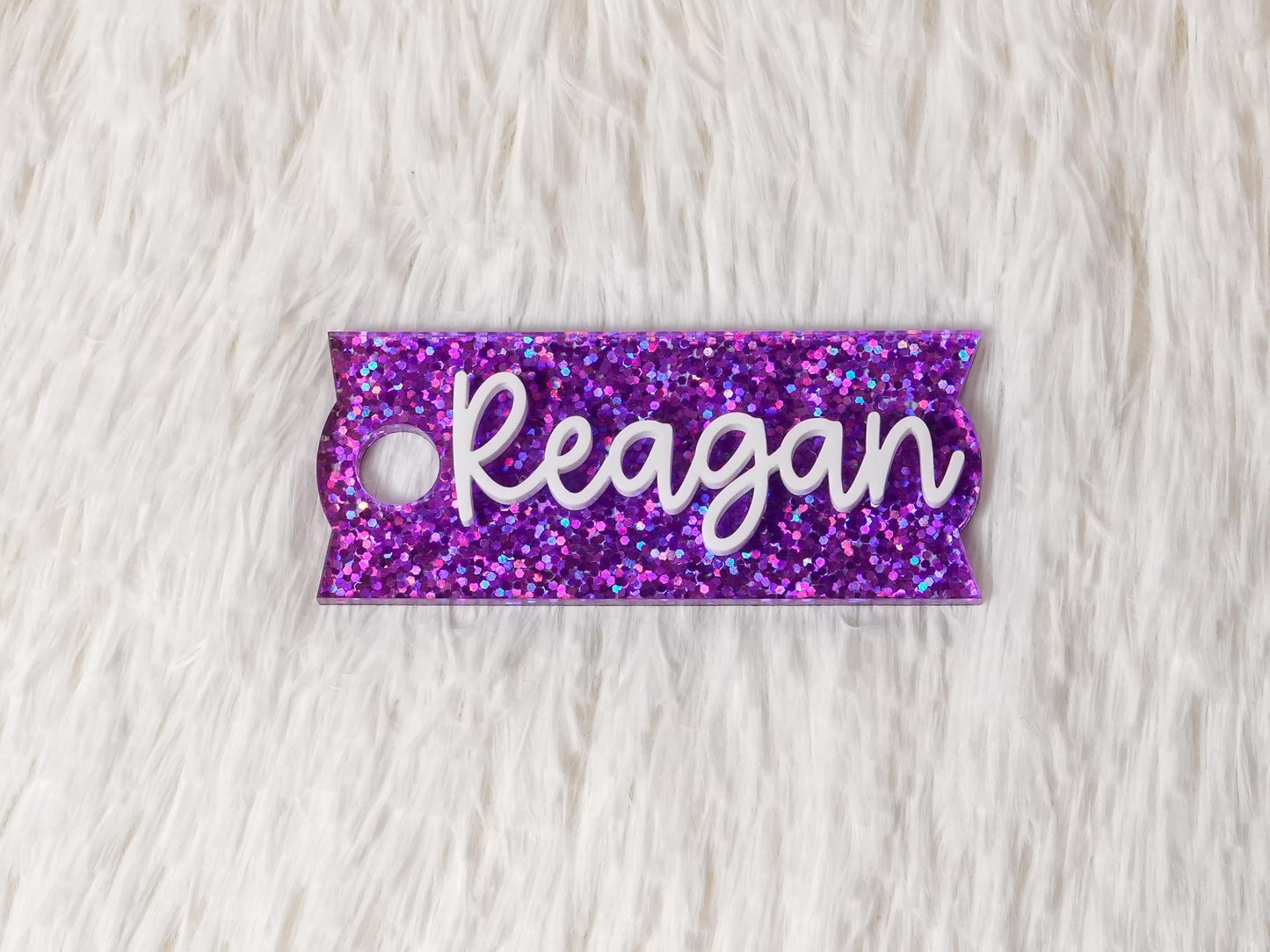 Personalized Acrylic Tumbler Name Tag: 30/40 oz Flowstate Lids