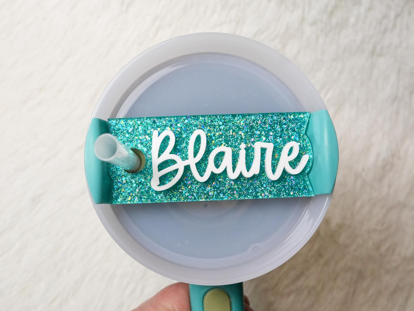 Personalized Acrylic Tumbler Name Tag: 30/40 oz Flowstate Lids