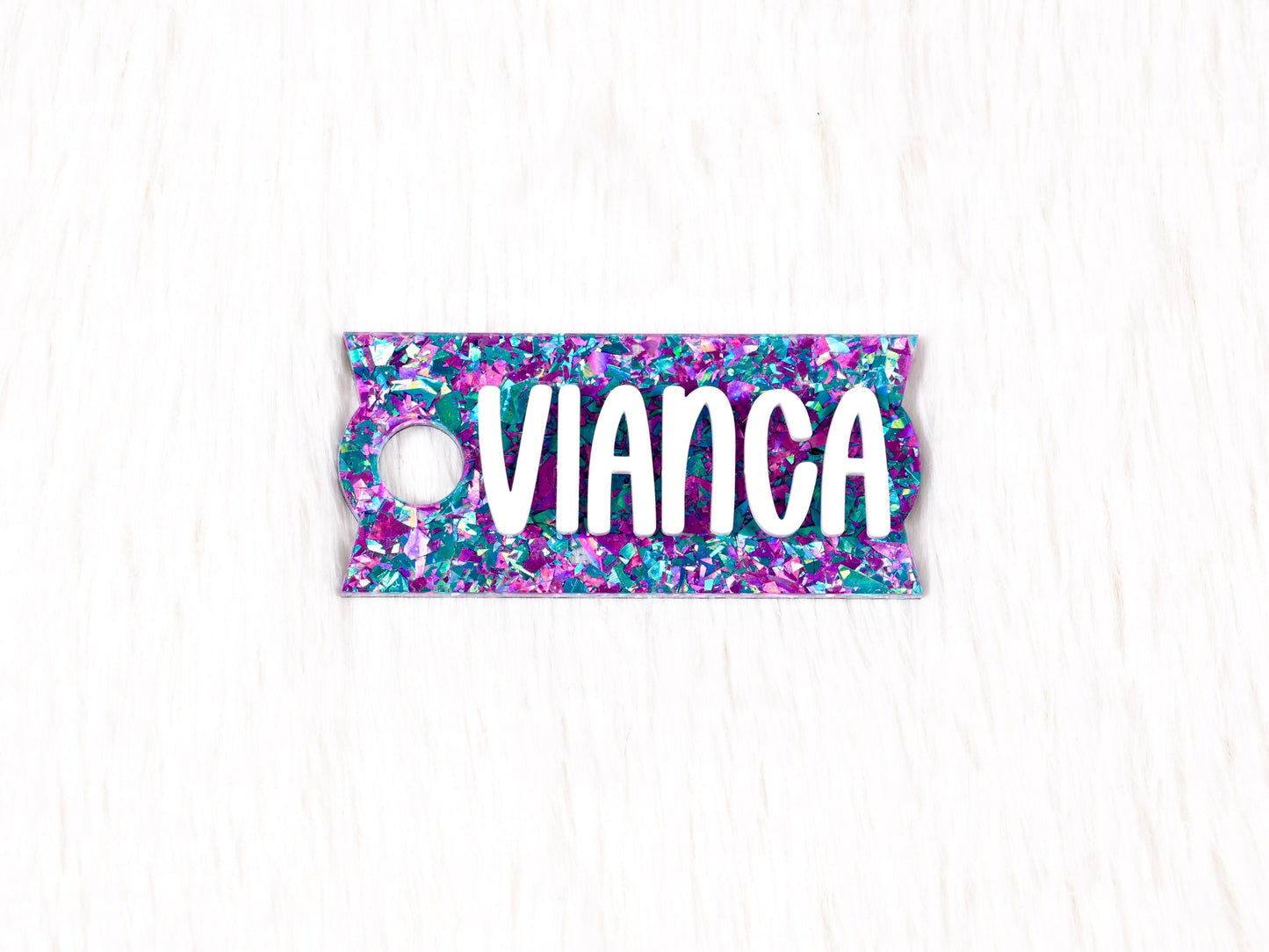 Personalized Acrylic Tumbler Name Tag: 30/40 oz Flowstate Lids