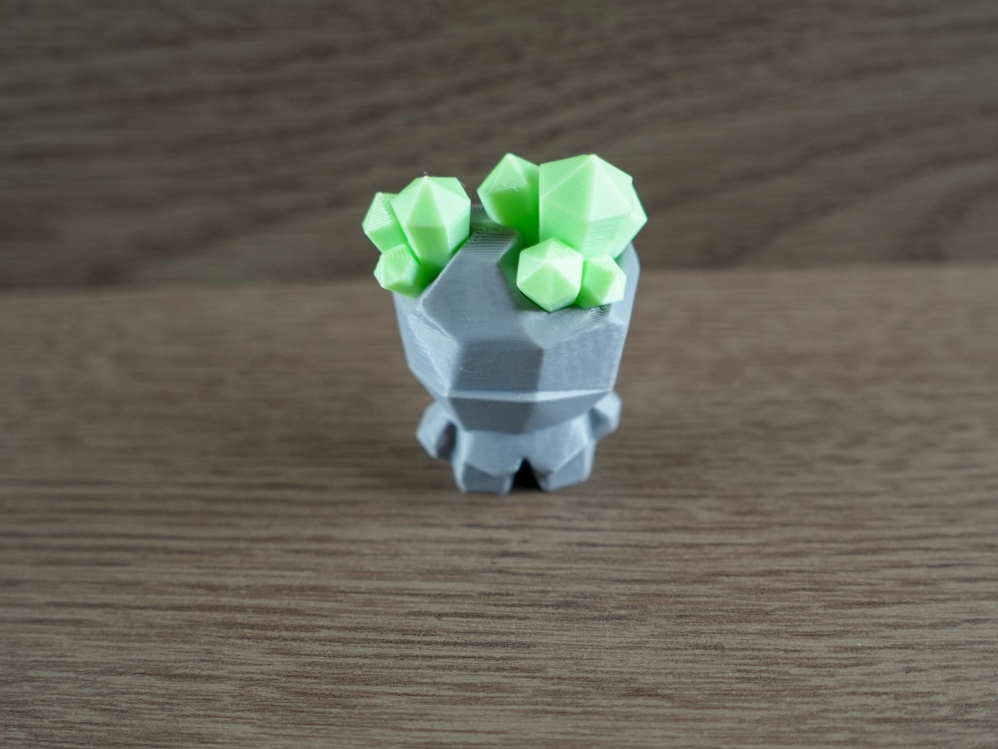 3D Printed Pet Rock Fidget Toy: Glow-in-the-Dark Crystal Geodes