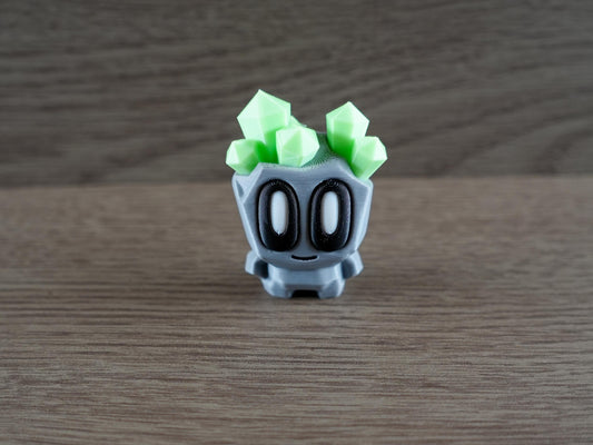 3D Printed Pet Rock Fidget Toy: Glow-in-the-Dark Crystal Geodes