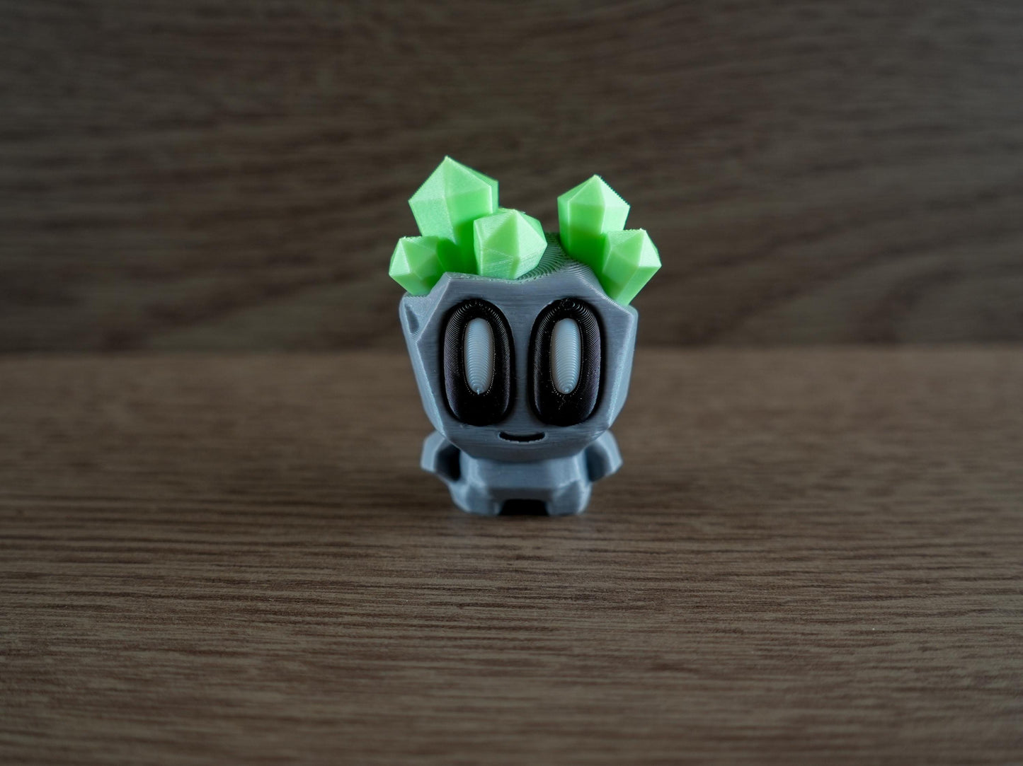 3D Printed Pet Rock Fidget Toy: Glow-in-the-Dark Crystal Geodes
