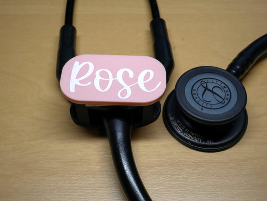 Custom Matte Acrylic Stethoscope Nametag: Personalized Nurse Gift