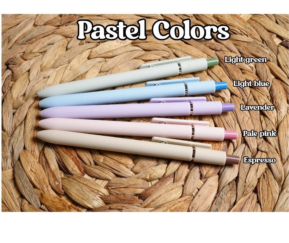 Personalized Engraved Gel Pens in  Earth Tone for Teachers, Nurses, and Office Gifts
